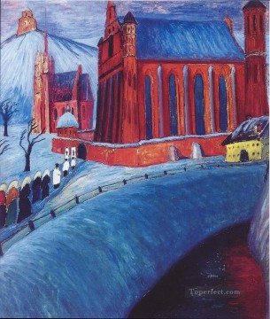 casa roja Marianne von Werefkin Expresionismo Pinturas al óleo
